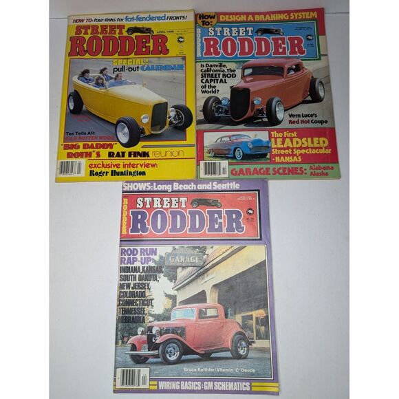 Other - Lot Of‎ 3 Vintage Street Rodder Magazines 1980/81/86 Rat Fink Reunion Hot Rods